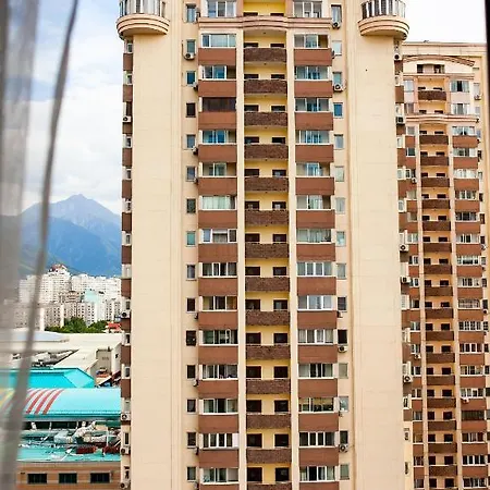 2 Ком Студия На 18 Этаже С Панорамным Видом На Горы В Жк Мега Тауер Almaty Exterior photo
