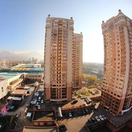 2 Ком Студия На 18 Этаже С Панорамным Видом На Горы В Жк Мега Тауер Almaty Exterior photo